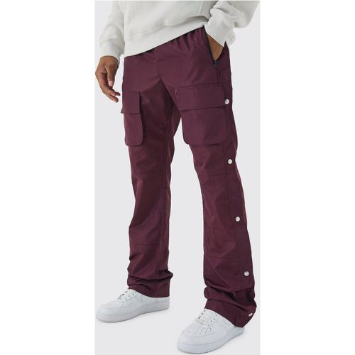 Pantalon cargo évasé à taille élastiquée - L - Boohooman - Modalova