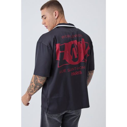 Chemise oversize satinée imprimée - S - Boohooman - Modalova