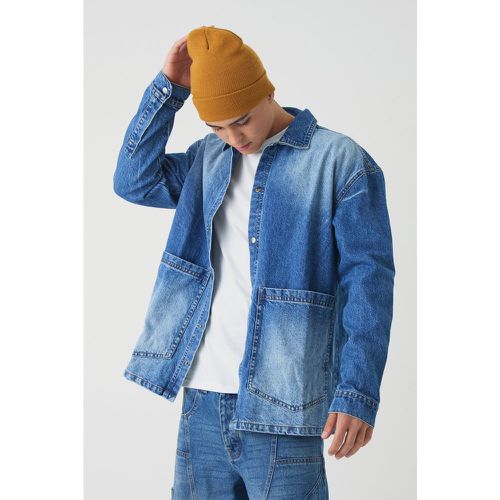 Surchemise oversize en jean - M - Boohooman - Modalova