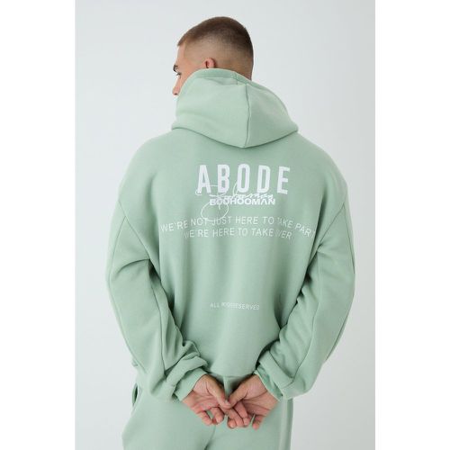 Sweat à capuche oversize à slogan ABODE - S - Boohooman - Modalova