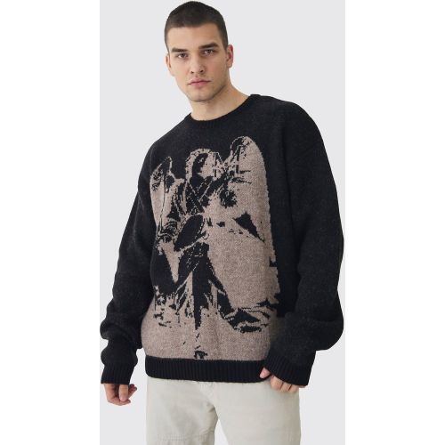 Tall - Sweat oversize en maille duveteuse - M - Boohooman - Modalova