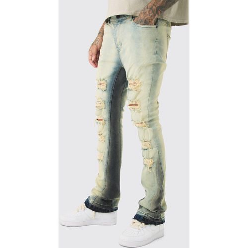 Tall - Jean flare déchiré à soufflet - 36 - Boohooman - Modalova