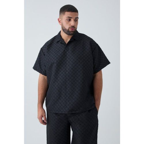 Grande taille - Polo texturé en relief - XXXL - Boohooman - Modalova