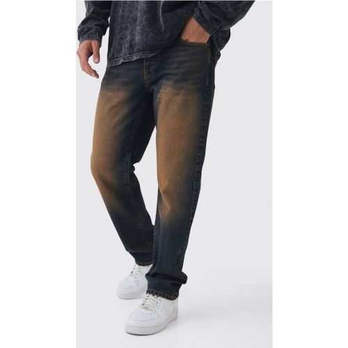 Jean droit teinté - 30R - Boohooman - Modalova