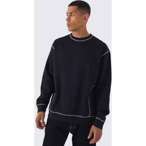 Sweat oversize à coutures contrastantes - S - Boohooman - Modalova