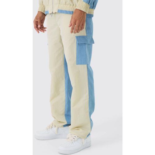 Jogging cargo large en jean homme - 30R - Boohooman - Modalova