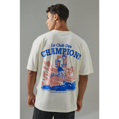 T-shirt de sport oversize à slogan - MAN Active - M - Boohooman - Modalova