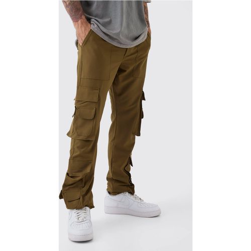 Pantalon cargo slim à volants étagés - S - Boohooman - Modalova