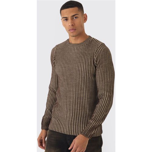 Pull habillé en maille côtelée - S - Boohooman - Modalova