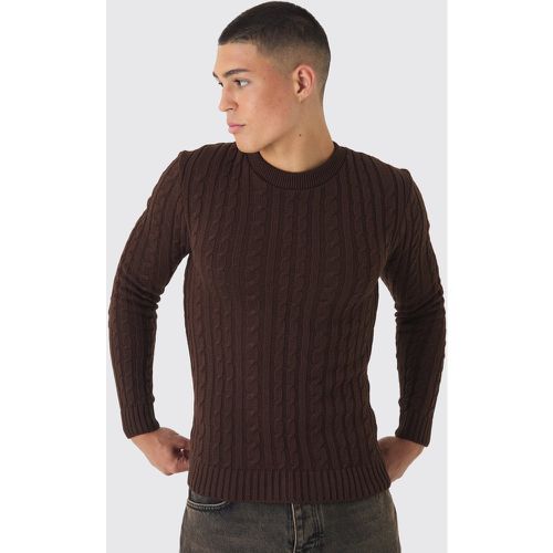 Pull habillé en maille torsadée - S - Boohooman - Modalova