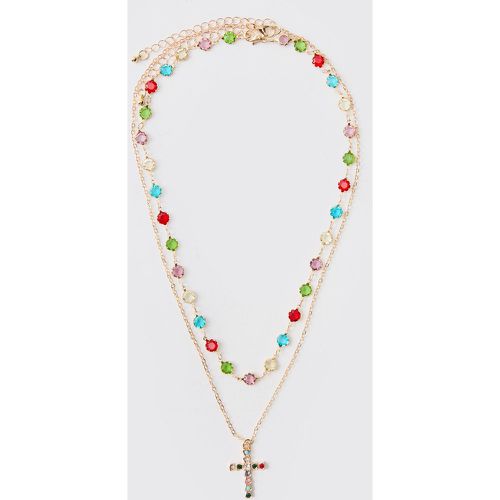 Collier À Pendentifs Superposés En Or - One Size - boohoo - Modalova