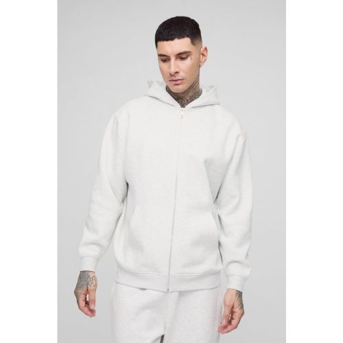 Tall - Sweat à capuche oversize zippé basique homme - S - Boohooman - Modalova