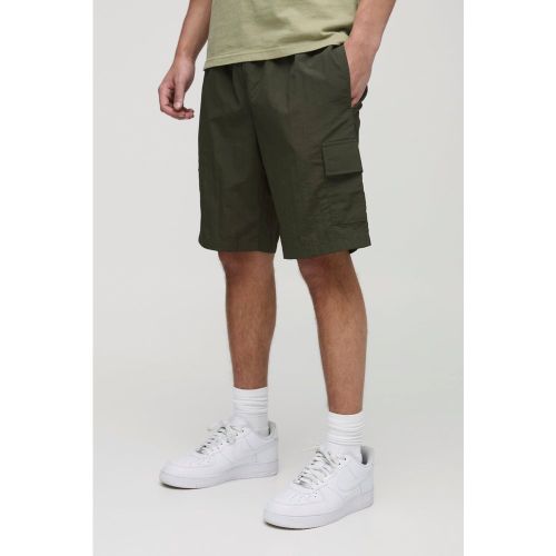 Short cargo large mi-long en nylon - S - Boohooman - Modalova