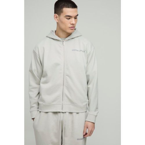Sweat à capuche oversize épais zippé homme - S - Boohooman - Modalova