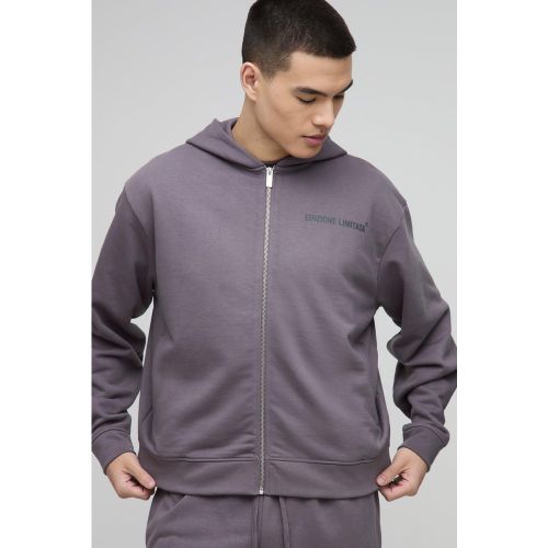 Sweat à capuche oversize épais zippé homme - S - Boohooman - Modalova