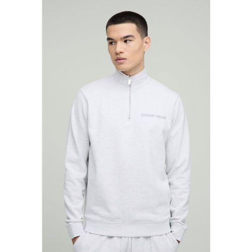Sweat oversize zippé à col cheminée - S - Boohooman - Modalova