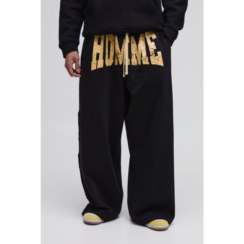 Jogging large à coutures brutes - S - Boohooman - Modalova