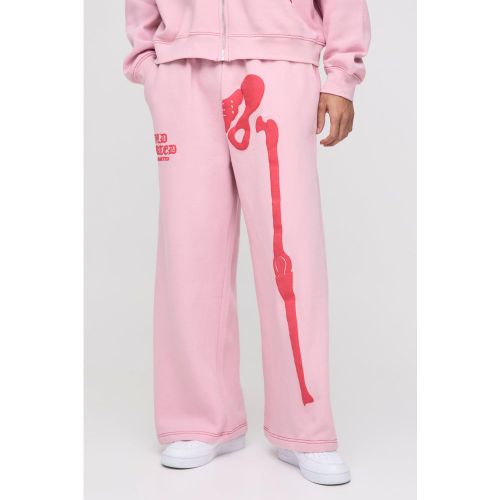 Jogging large à imprimé squelette - S - Boohooman - Modalova
