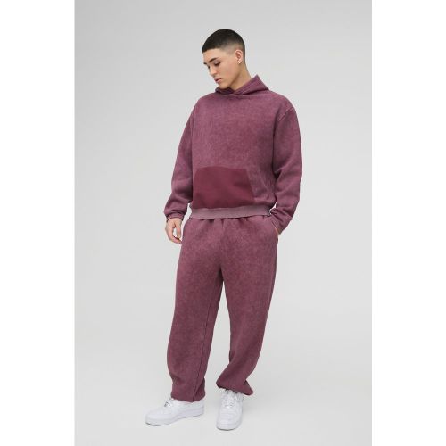 Survêtement oversize délavé - S - Boohooman - Modalova