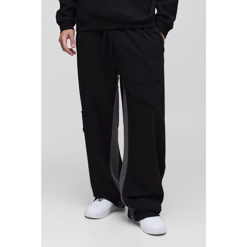 Jogging large à écusson cœur - S - Boohooman - Modalova