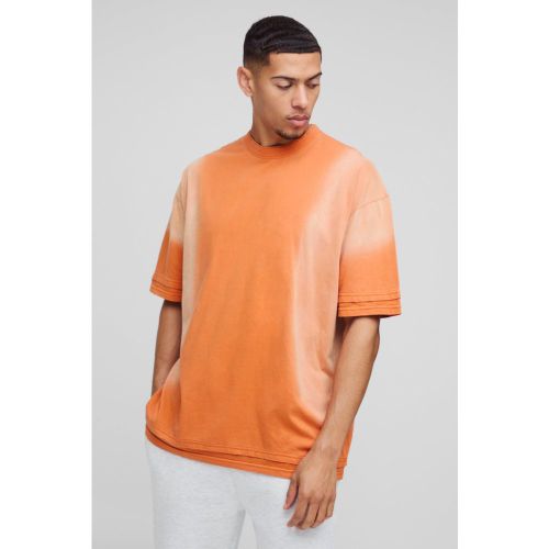 T-shirt oversize délavé à manches longues - S - Boohooman - Modalova