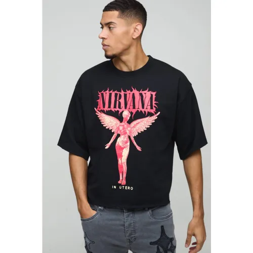 Sweat oversize à bords bruts et manches 3/4 - S - Boohooman - Modalova
