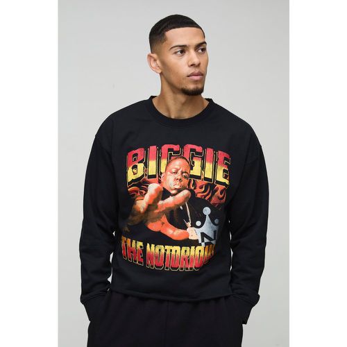 Sweat oversize imprimé Biggie - S - Boohooman - Modalova