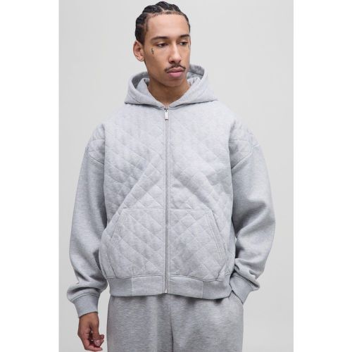 Sweat à capuche oversize matelassé homme - S - Boohooman - Modalova