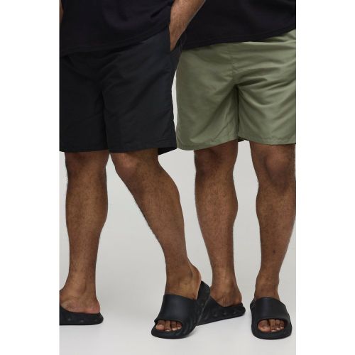 Grande taille - Lot de 2 shorts de bain mi-longs - 2XL - Boohooman - Modalova