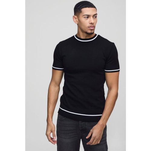 T-shirt moulant à surpiqûres - M - Boohooman - Modalova