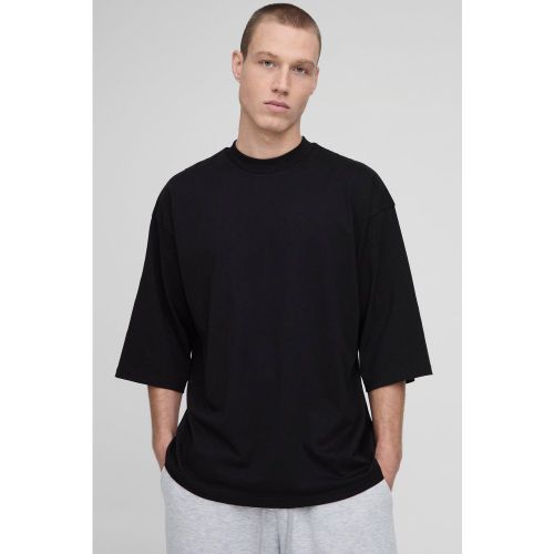 T-shirt oversize épais à col montant - S - Boohooman - Modalova