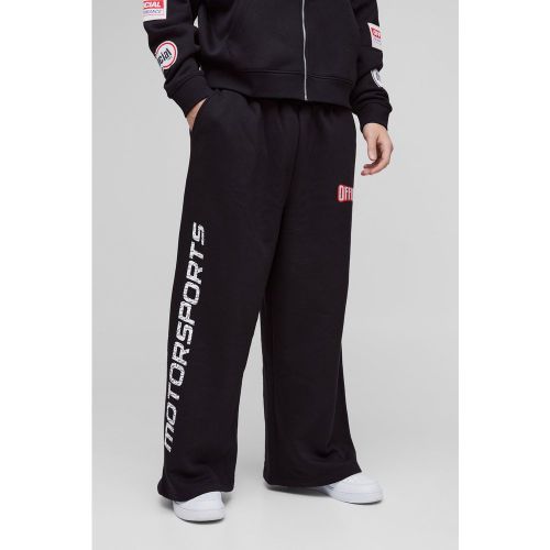 Jogging large imprimé moto - S - Boohooman - Modalova