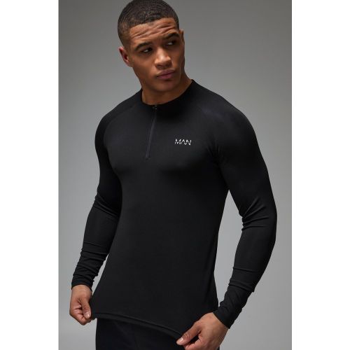 Col ras-du-cou à col zippé - MAN Active homme - S - Boohooman - Modalova