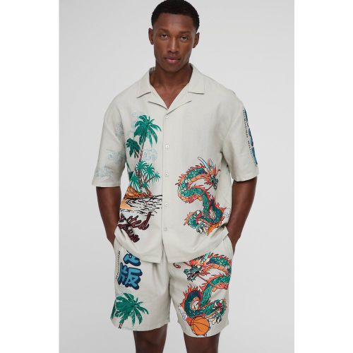 Ensemble oversize à imprimé dragon - S - Boohooman - Modalova