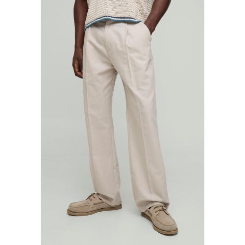 Pantalon droit mélangé - 28 - Boohooman - Modalova