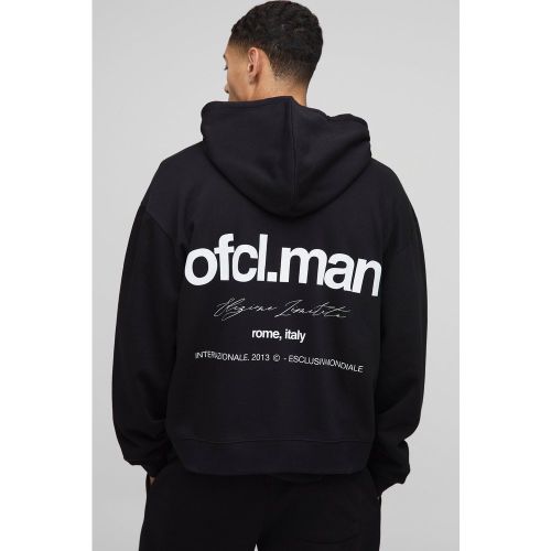 Sweat à capuche oversize zippé basique - Ofcl - S - Boohooman - Modalova