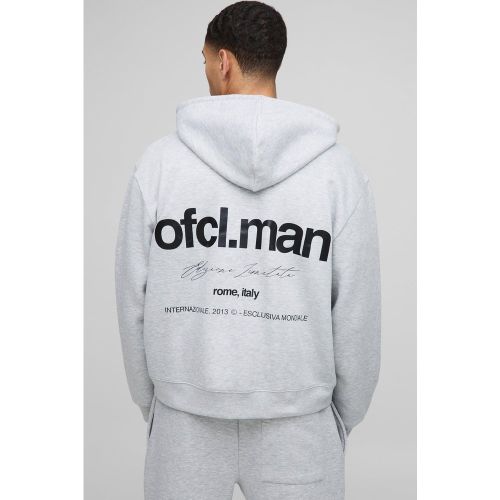 Sweat à capuche oversize zippé basique - Ofcl - S - Boohooman - Modalova