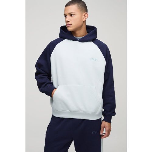 Sweat à capuche oversize color block - MAN homme - S - Boohooman - Modalova