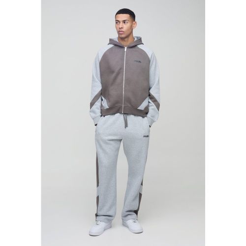 Survêtement oversize color block - MAN - S - Boohooman - Modalova