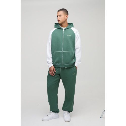Survêtement oversize color block - MAN - S - Boohooman - Modalova