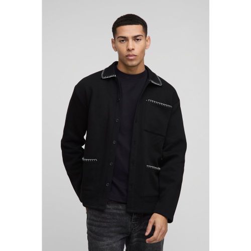Surchemise en jersey à coutures apparentes - S - Boohooman - Modalova