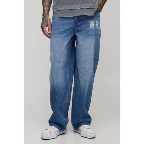 Tall - Jean large à déchirures - 30 - Boohooman - Modalova