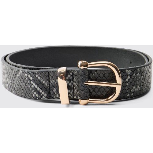 Ceinture en synthétique imprimé à motif serpent - S - Boohooman - Modalova