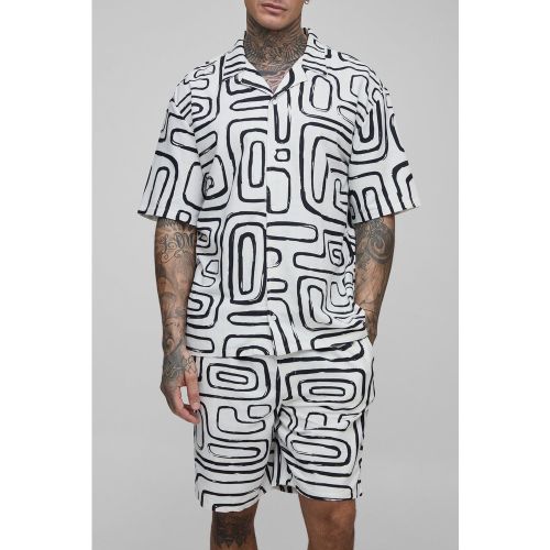 Tall - Ensemble oversize à imprimé abstrait - S - Boohooman - Modalova