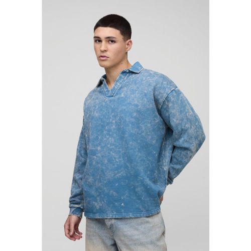 Polo oversize délavé - S - Boohooman - Modalova