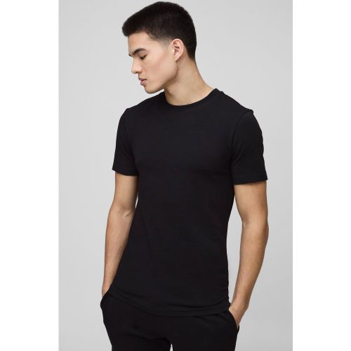 T-shirt moulant à col rond - S - Boohooman - Modalova
