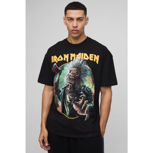 T-shirt oversize imprimé Iron Maiden - S - Boohooman - Modalova