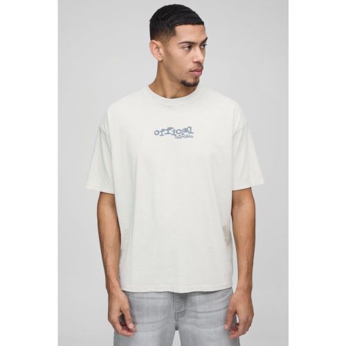 T-shirt oversize délavé fleuri - S - Boohooman - Modalova