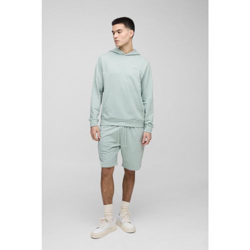 MAN. Ensemble basique à enfiler avec sweat à capuche léger et short homme - S - Boohooman - Modalova