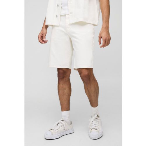 Short long délavé à broderie - 28 - Boohooman - Modalova